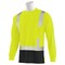 Erb Safety T-Shirt, Birdseye Msh, Lng Slv, Class2, 9007SBSEG, Hi-Viz Lime/Blk, 3XL 62459